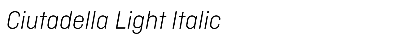 Ciutadella Light Italic